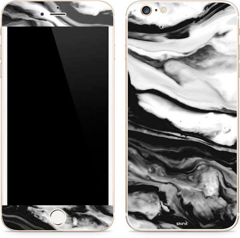 Black and White Marble Ink iPhone 6/6s Plus Skin