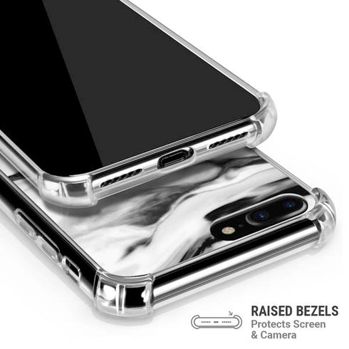 Black and White Marble Ink iPhone 7/8 Plus Clear Case