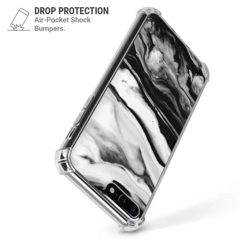 Black and White Marble Ink iPhone 7/8 Plus Clear Case