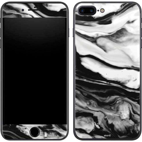 Black and White Marble Ink iPhone 7 Plus Skin