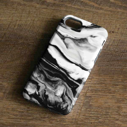 Black and White Marble Ink iPhone 7 Pro Case