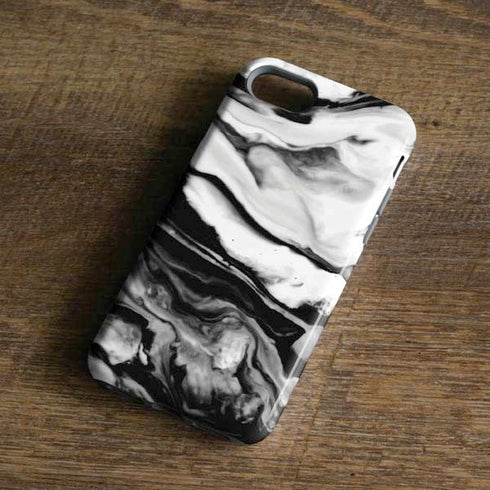 Black and White Marble Ink iPhone 8 Pro Case