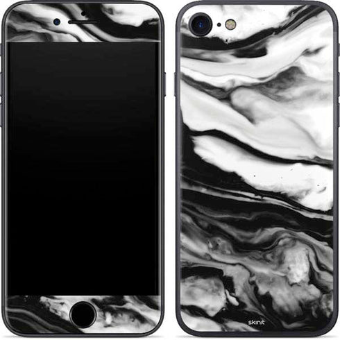 Black and White Marble Ink iPhone SE (2nd & 3rd Gen) Skin