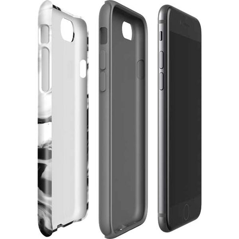 Black and White Marble Ink iPhone SE (2nd & 3rd Gen) Pro Case