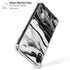 Black and White Marble Ink iPhone XR Clear Case