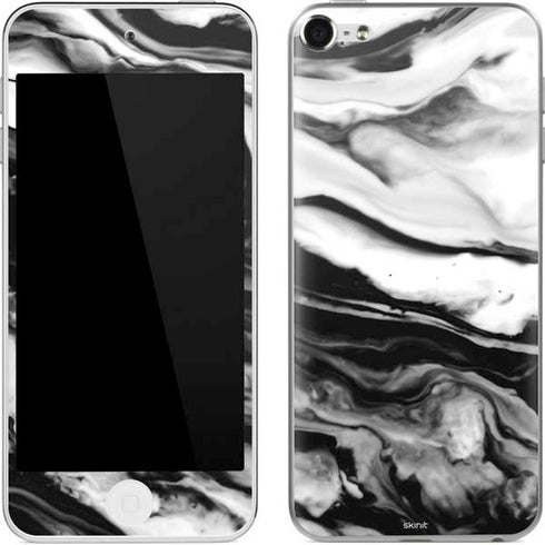 Black and White Marble Ink Apple iPod Skin