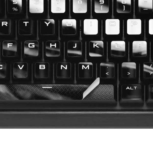 Black and White Marble Ink K95 RGB PLATINUM Mechanical Gaming Keyboard Skin