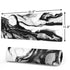 Black and White Marble Ink Gaming Mouse Pad