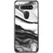 Black and White Marble Ink LG K51/Q51 Clear Case