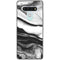 Black and White Marble Ink LG Stylo 6 Clear Case