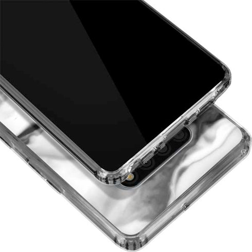 Black and White Marble Ink LG Stylo 6 Clear Case