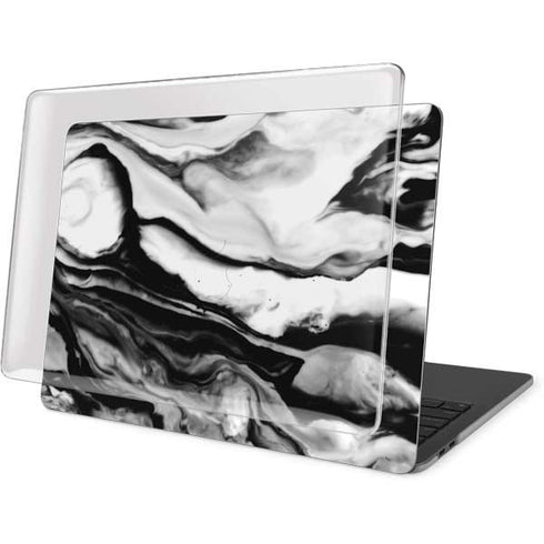 Black and White Marble Ink MacBook Pro 13in (2020) Case plus Skin