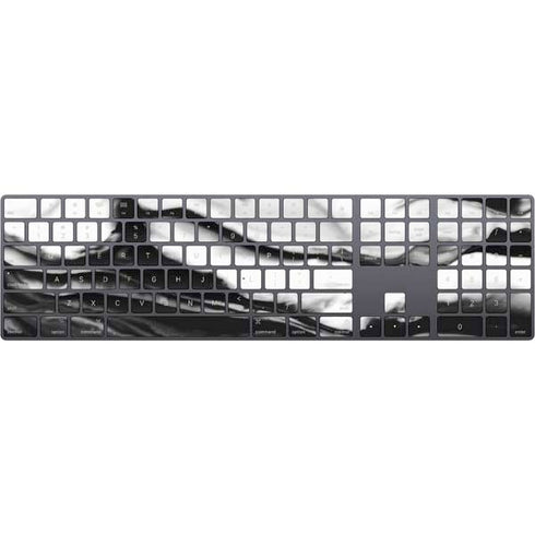 Black and White Marble Ink Magic Keyboard with Numeric Keypad Skin