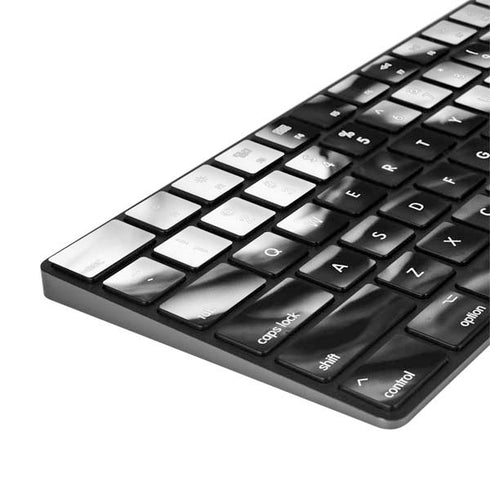 Black and White Marble Ink Magic Keyboard with Numeric Keypad Skin