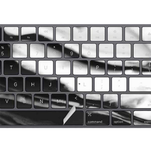 Black and White Marble Ink Magic Keyboard with Numeric Keypad Skin