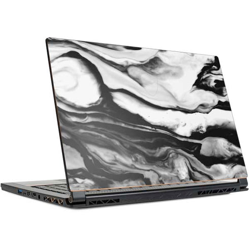 Black and White Marble Ink MSI GS65 Stealth Laptop Skin