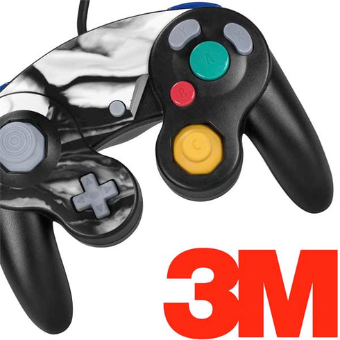 Black and White Marble Ink Nintendo GameCube Controller Skin