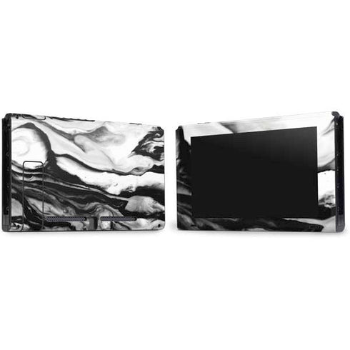 Black and White Marble Ink Nintendo Switch Bundle Skin