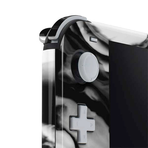 Black and White Marble Ink Nintendo Switch Lite Skin