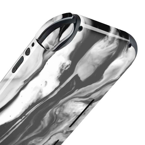 Black and White Marble Ink Nintendo Switch Lite Skin