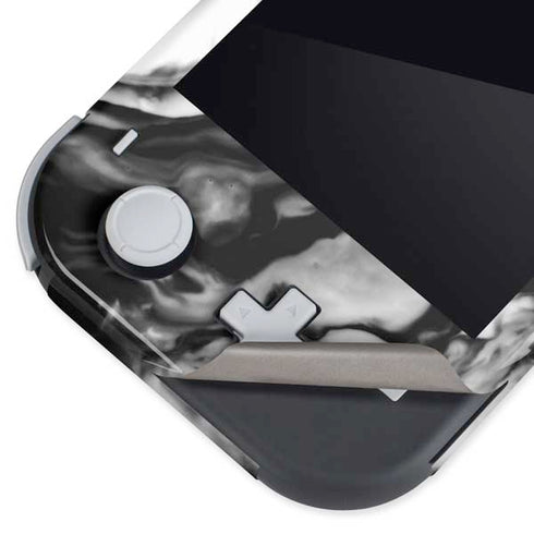 Black and White Marble Ink Nintendo Switch Lite Skin