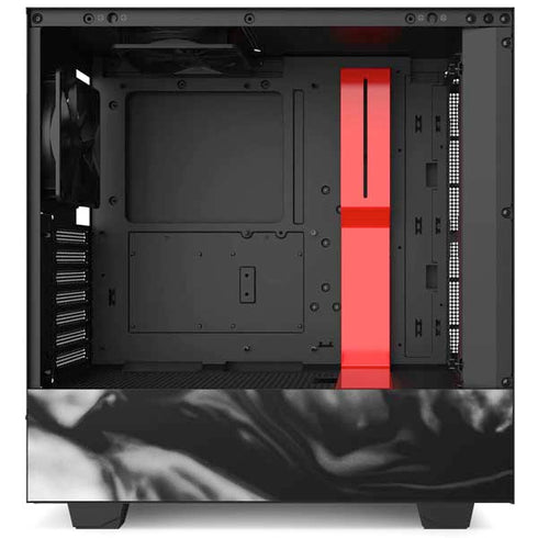 Black and White Marble Ink NZXT H510 Compact ATX Mid-Tower Case Skin