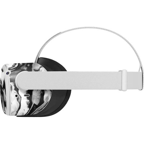 Black and White Marble Ink Oculus Quest 2 Skin