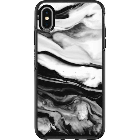 Black and White Marble Ink Otterbox Symmetry iPhone Skin