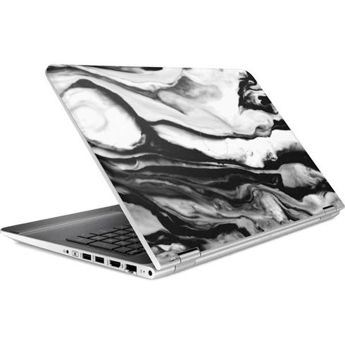 Black and White Marble Ink HP Pavilion Skin