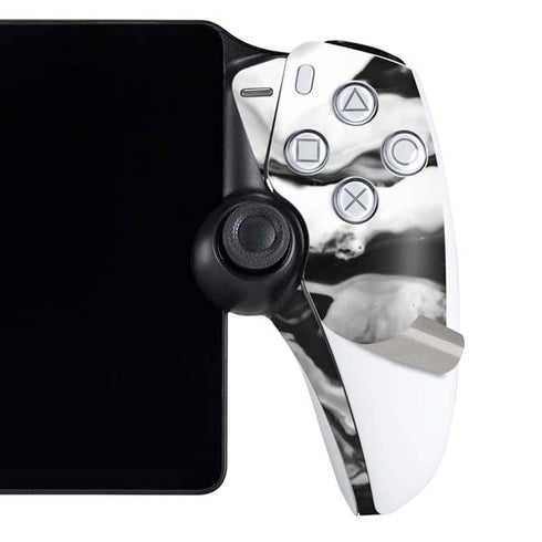Black and White Marble Ink PlayStation Portal Remote Player Skin