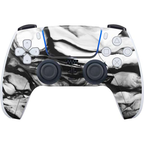 Black and White Marble Ink PS5 Controller Skin