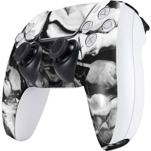 Black and White Marble Ink PS5 Controller Skin