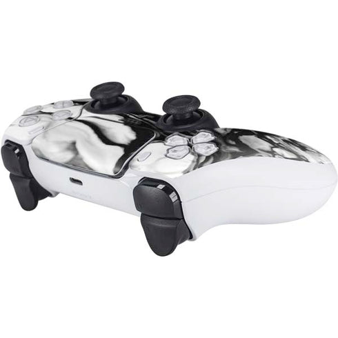 Black and White Marble Ink PS5 Controller Skin