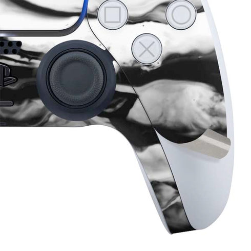 Black and White Marble Ink PS5 Controller Skin