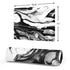 Black and White Marble Ink Gaming Mouse Pad