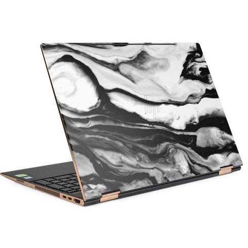 Black and White Marble Ink HP Spectre Skin