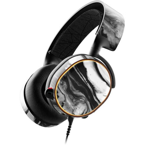 Black and White Marble Ink SteelSeries Arctis 5 Skin