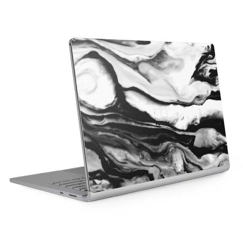 Black and White Marble Ink Surface Book 2 13.5in Skin