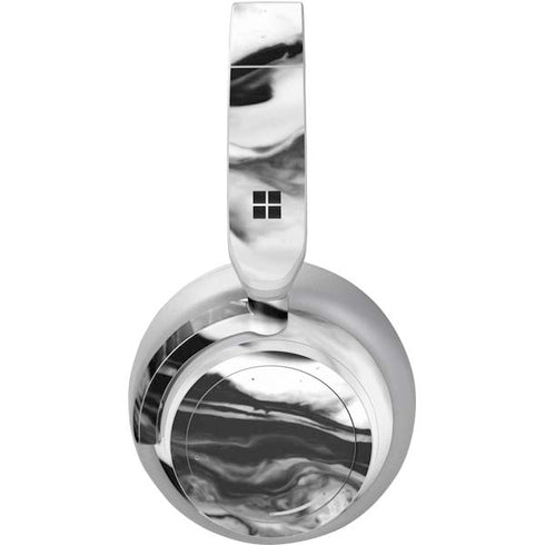 Black and White Marble Ink Surface Headphones Skin