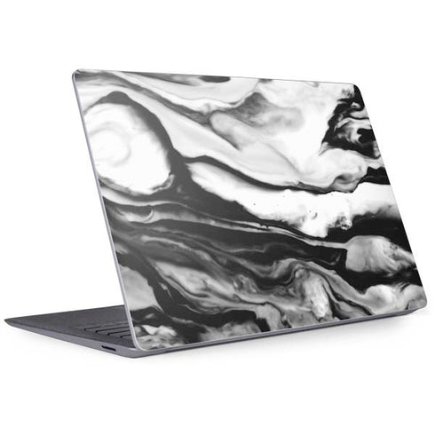 Black and White Marble Ink Surface Laptop 3 13.5in Skin