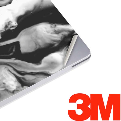 Black and White Marble Ink Surface Laptop 3 13.5in Skin