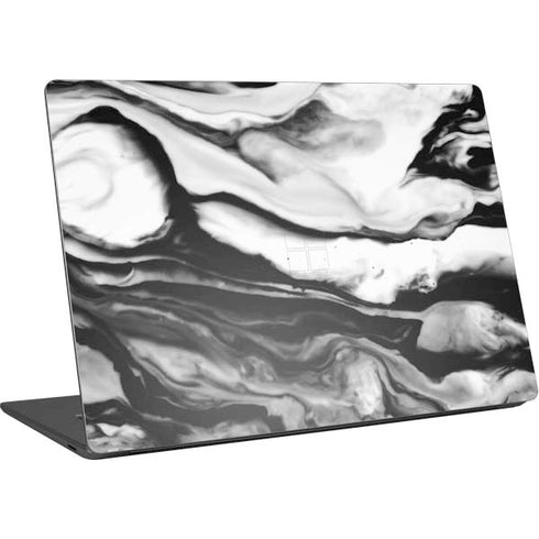 Black and White Marble Ink Surface Laptop 4 15in Skin