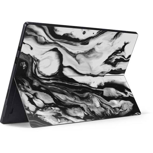 Black and White Marble Ink Surface Pro 7 Skin