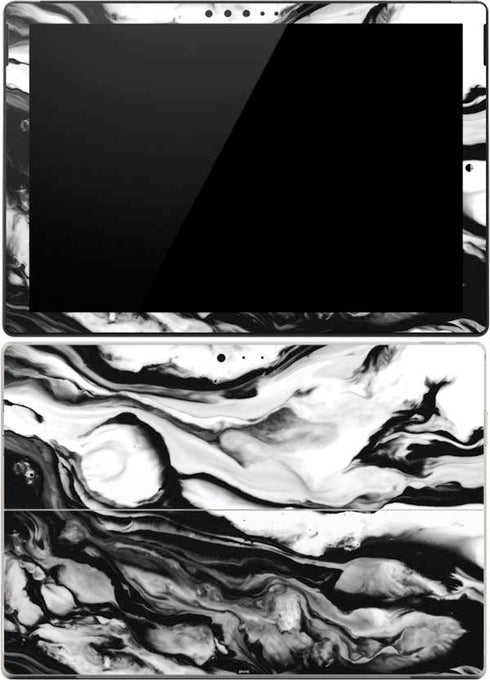 Black and White Marble Ink Surface Pro (2017) Skin