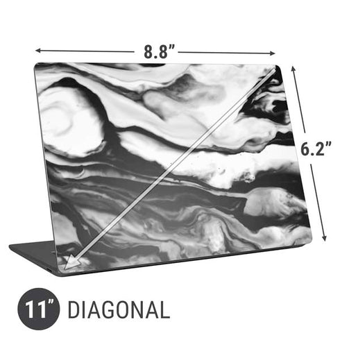 Black and White Marble Ink Universal Laptop 11in (8.8 x 6.2in) Skin