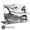 Black and White Marble Ink Universal Laptop 11in (8.8 x 6.2in) Skin