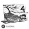 Black and White Marble Ink Universal Laptop 15in (12.2 x 8.8in) Skin