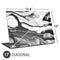 Black and White Marble Ink Universal Laptop 17in (13.8 x 10in) Skin