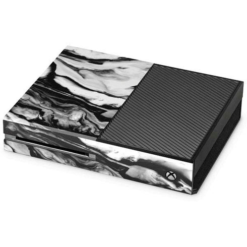 Black and White Marble Ink Xbox One Console Skin