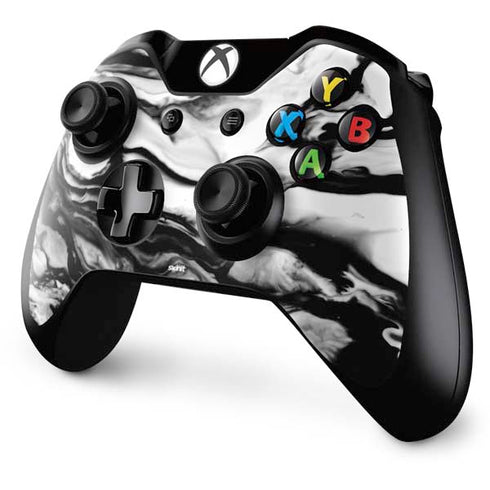 Black and White Marble Ink Xbox One Controller Skin